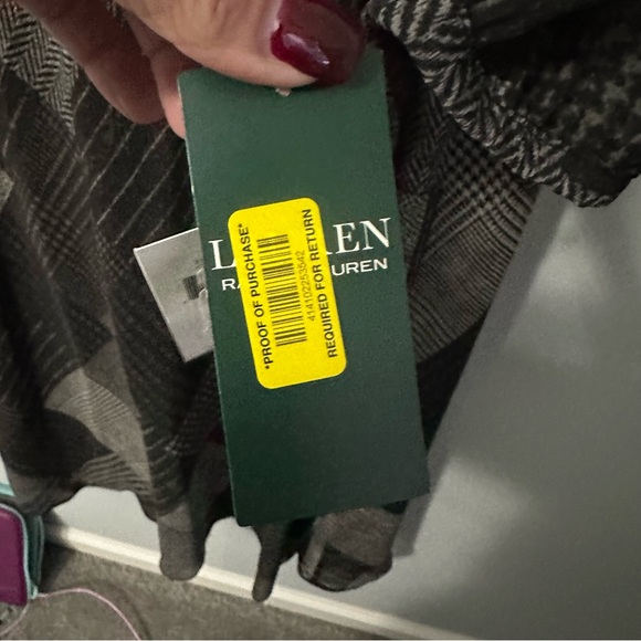 Lauren Ralph Lauren Plaid Wrap Midi Dress Size 12 Dark Academia Chic Patchwork - Picture 9 of 15